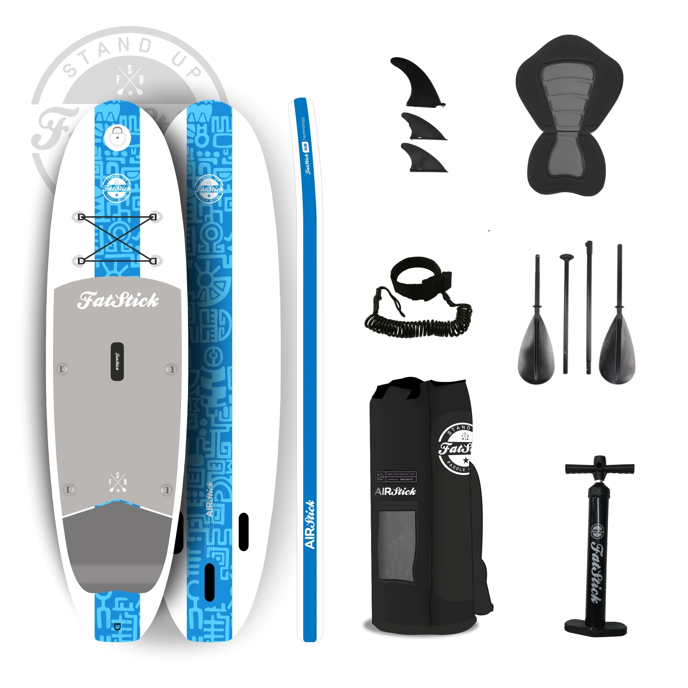 AirStick 10'6 Inflatable SUP Stand Up Paddle Board - Full Starter Package
